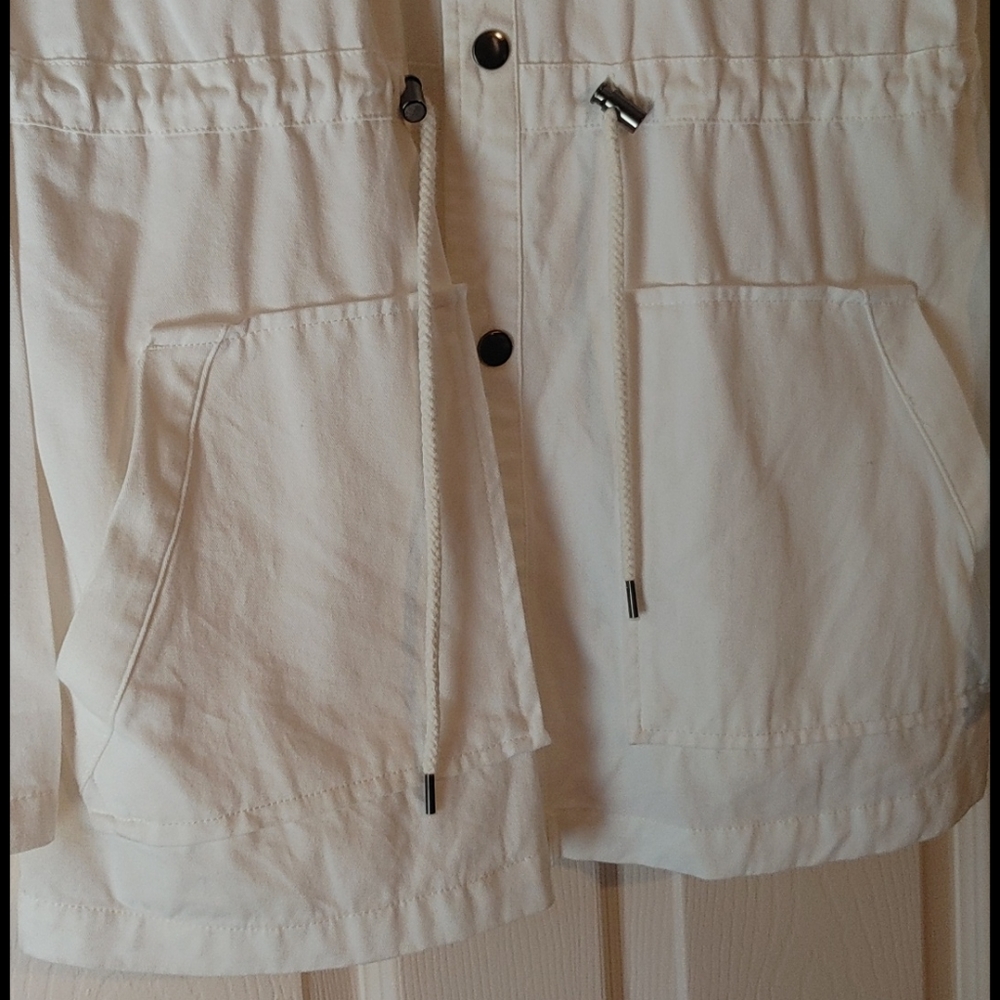 White Drawstring Jacket - Picture 3 of 5